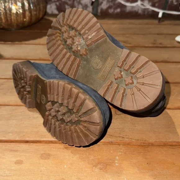 Timberland Boys Premium Combat Boots Black Leather Waterproof Size 10 - Picture 5 of 5